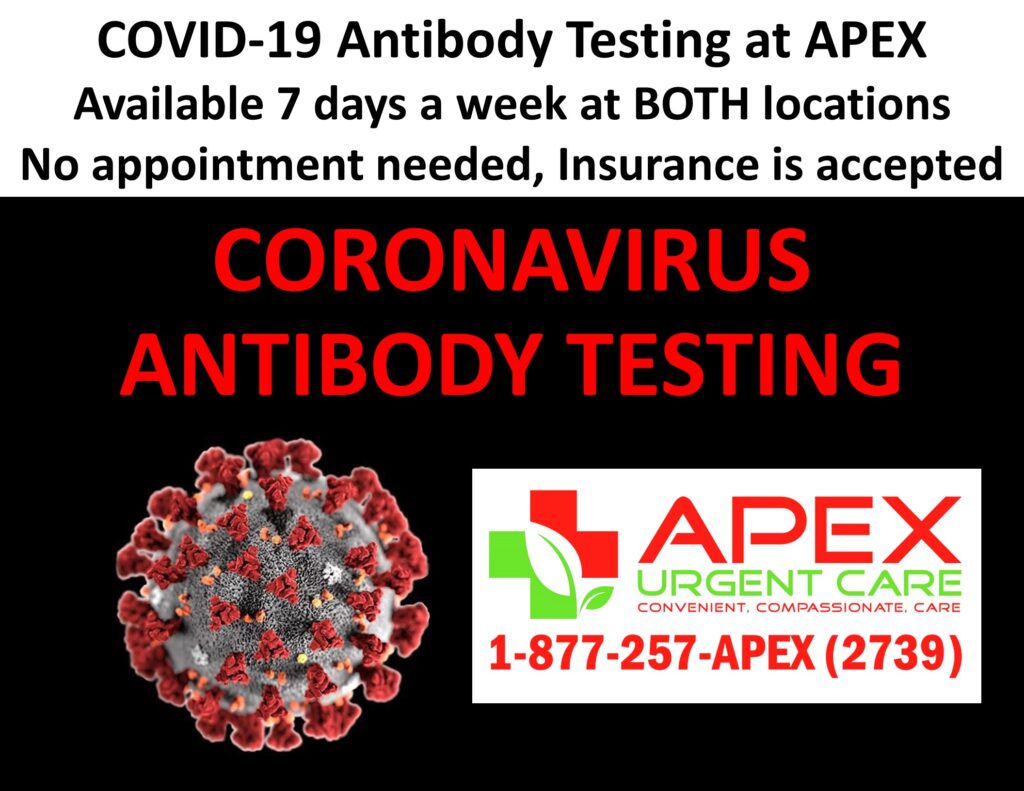 We can now draw blood
and send to Quest Diagnostics for
their COVID-19 antibody test and
get results in 72 hours. For cash
pay, the price is $99. For insured
patients, your urgent care copay
would be collected at the time of
service and refunded if the
insurance company pays for the
visit in full.