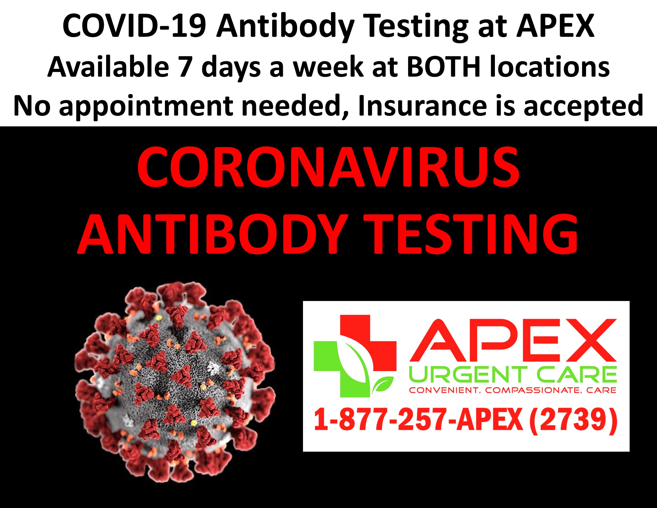 APEX Coronavirus Testing Flyer 1